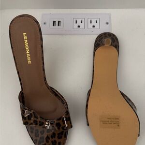 Lemon Women's Leopard Print Heels